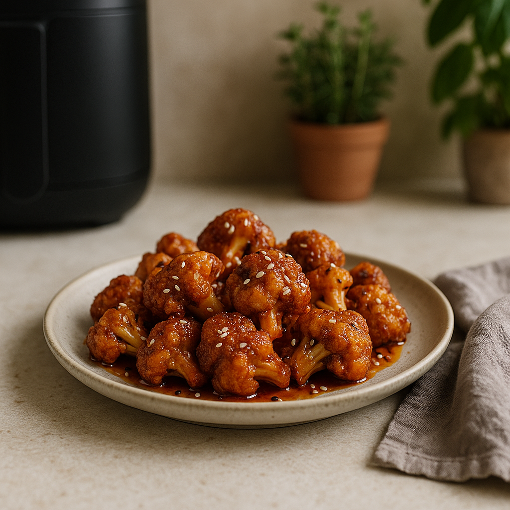 Airfryer Sweet-Chili Blumenkohlknospen