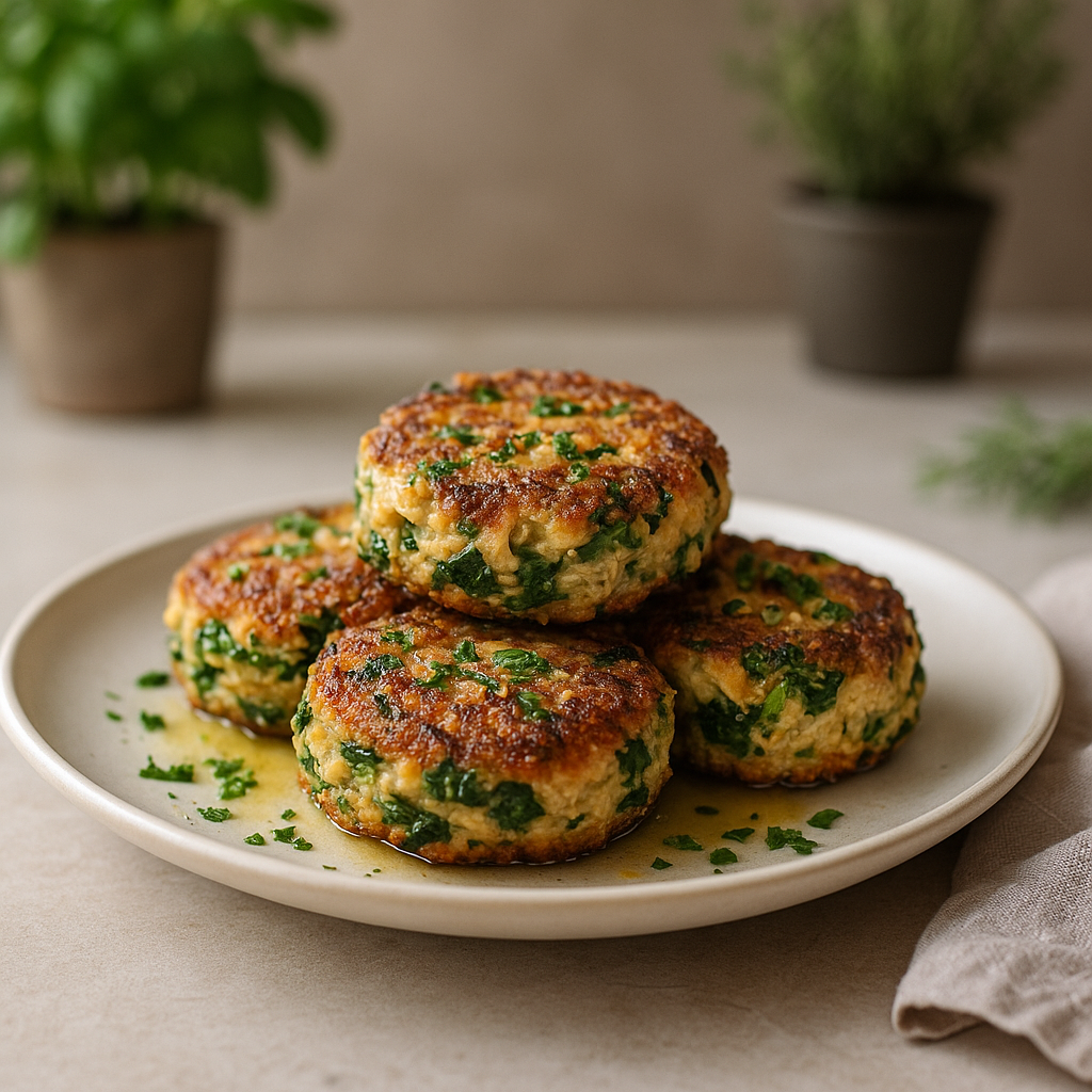 Knusprige Thunfisch-Spinat-Frikadellen