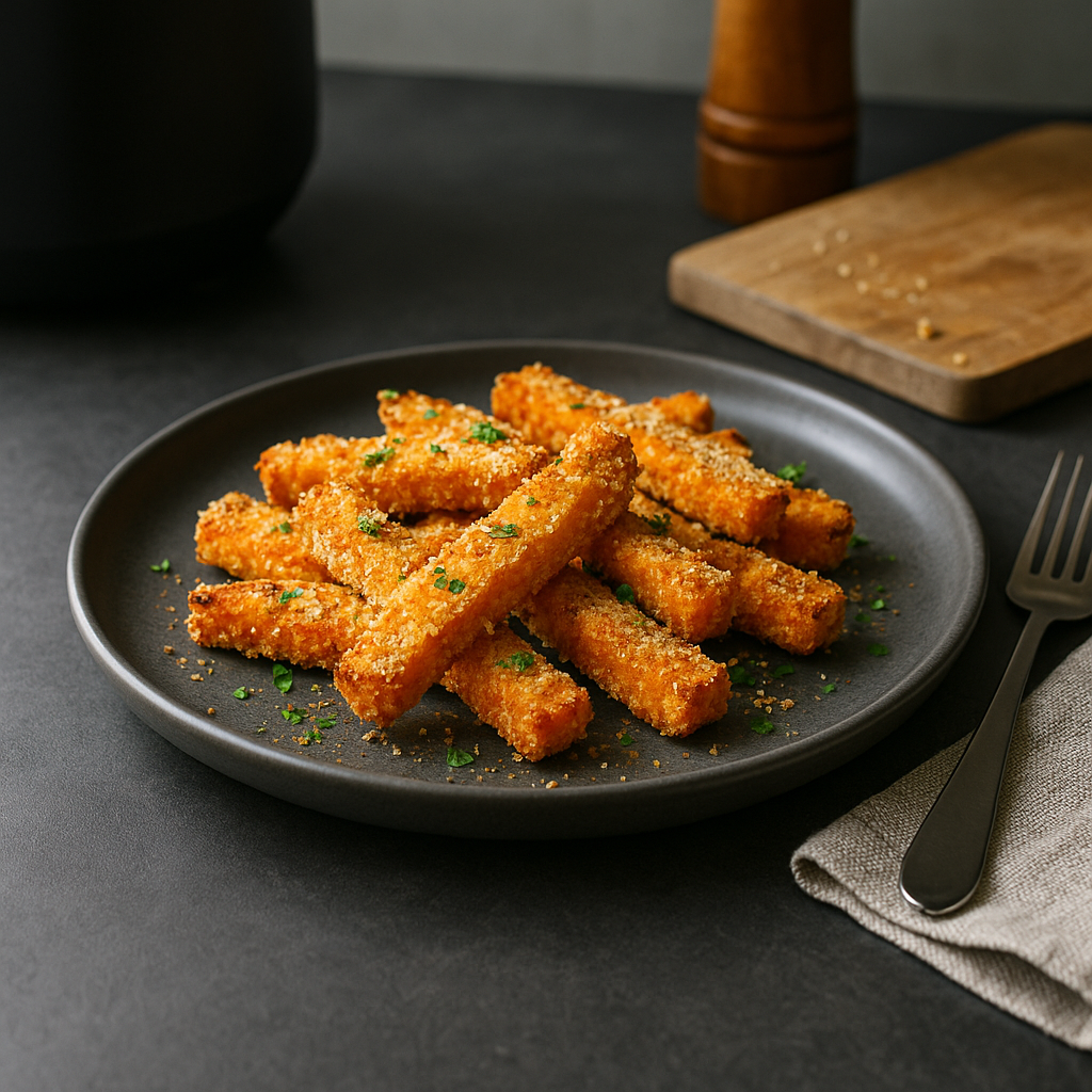 Knusprige Kürbis-Parmesan-Sticks aus dem Airfryer