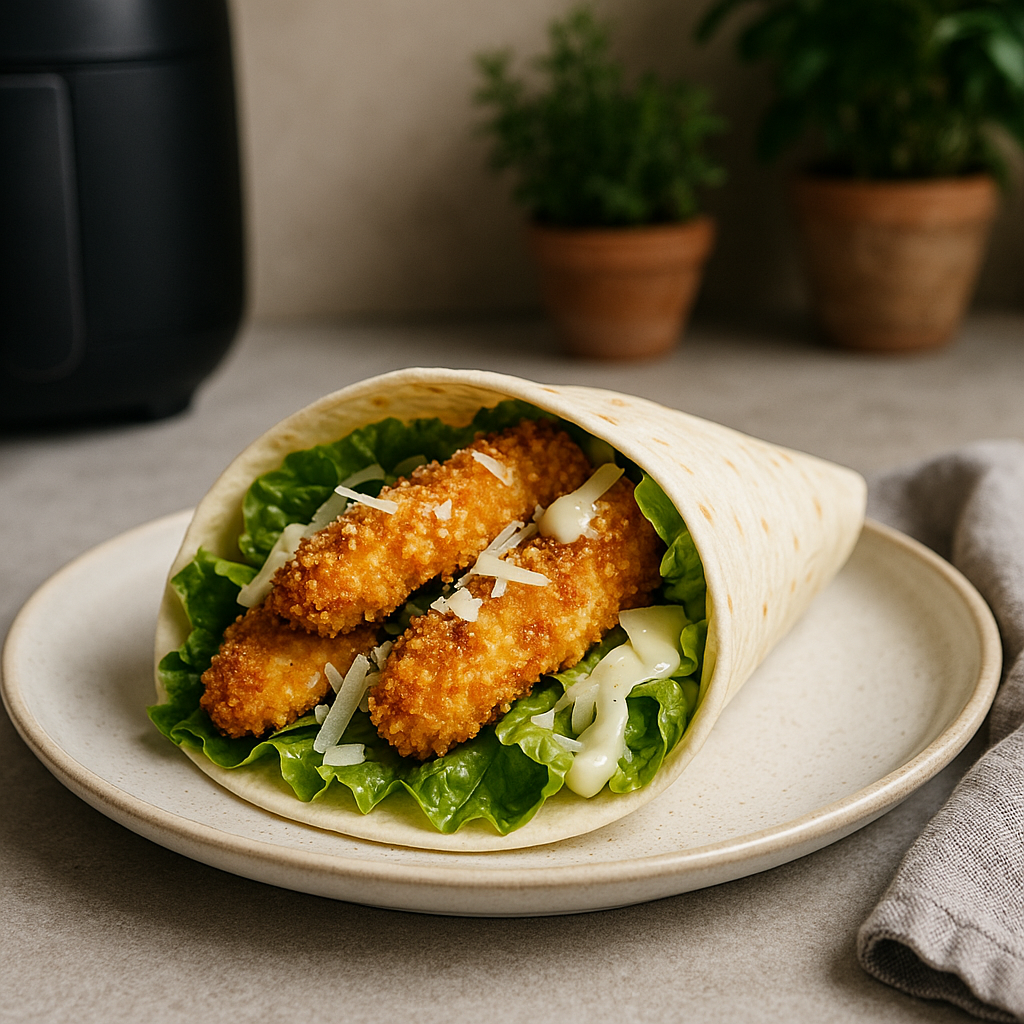 Crispy Chicken Caesar Salad Wrap aus dem Airfryer