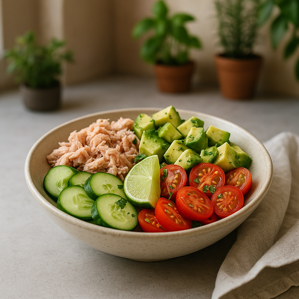 Proteinreiche Thunfisch-Avocado-Bowl