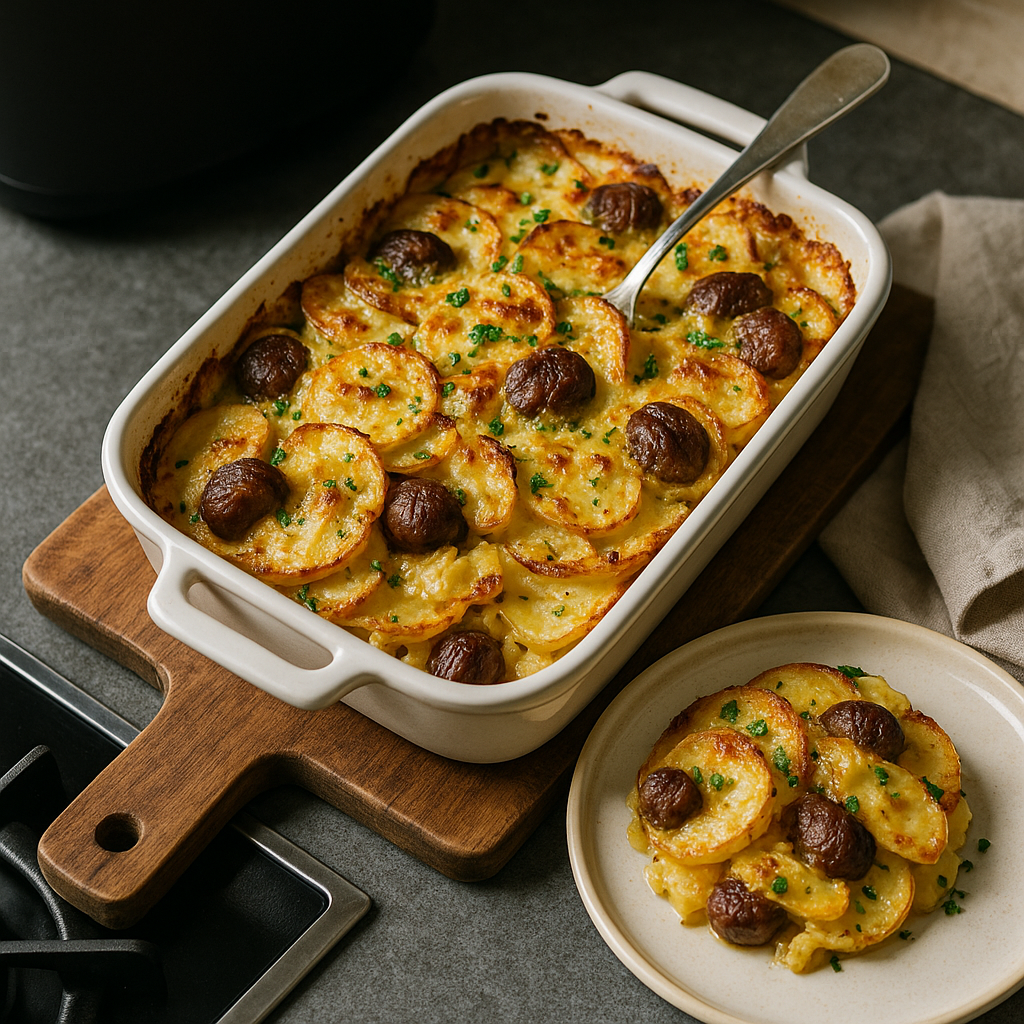 Airfryer Maronen-Kartoffel Gratin