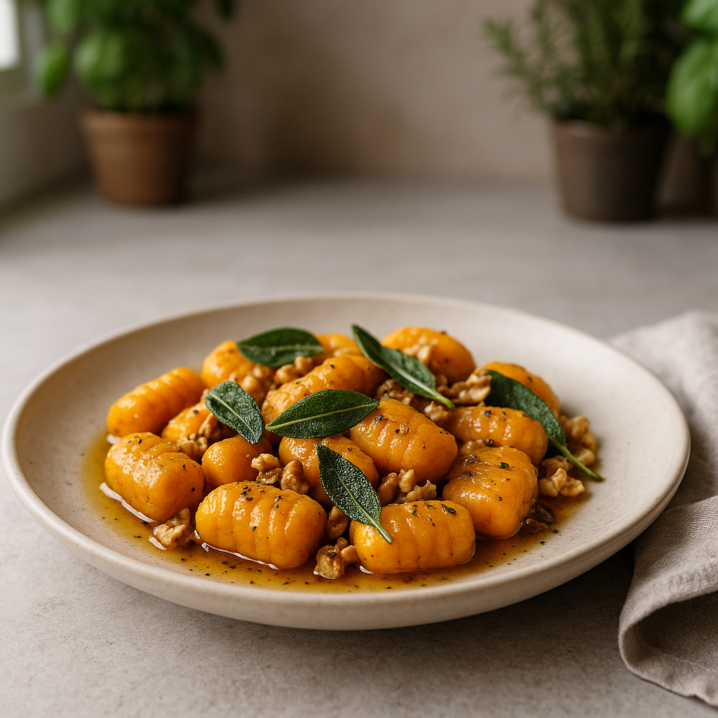 Kürbis-Gnocchi mit Walnuss-Salbei-Butter
