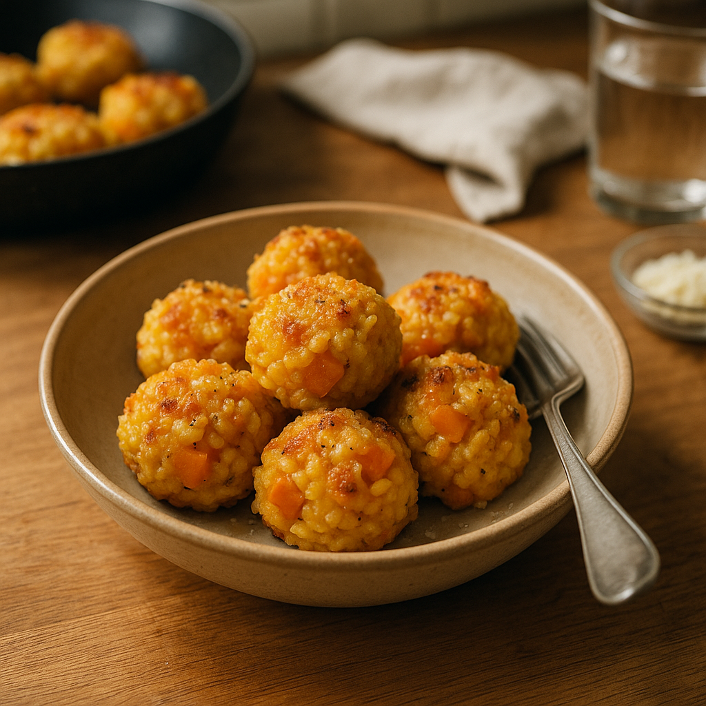 Herzhafte Kürbis-Risotto Bites