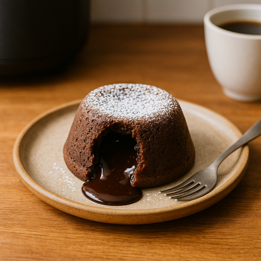 Schokoladenvolcano aus dem Airfryer